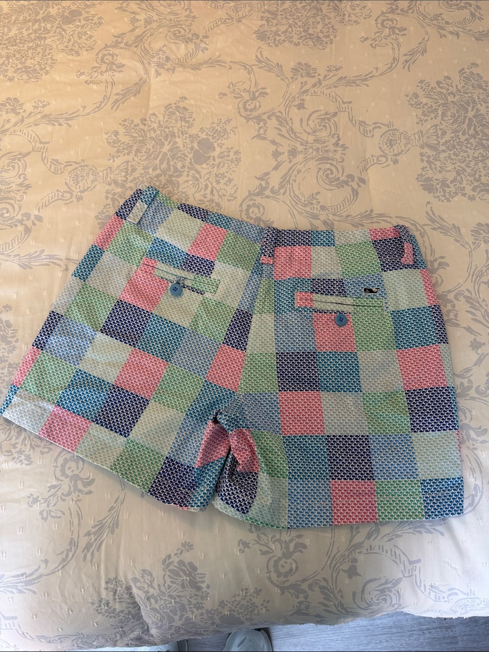Vineyard Vines Patchwork Pink Blue Green Women’s Shorts
